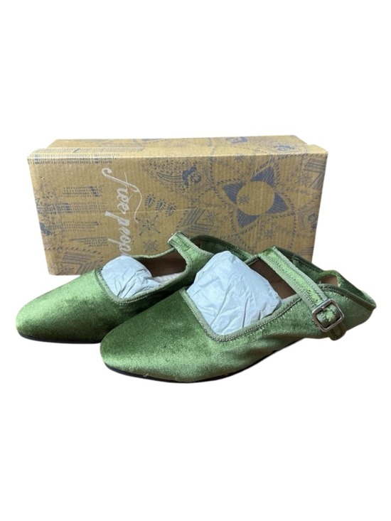Free People Shoes - Free People Evie Mary Jane Velvet Flats Women's Size 37 (US/6) Green NIB